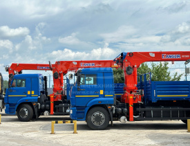 Бортовой КамАЗ 65117 с КМУ KANGLIM 1256
