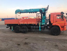 Буровая машина КАМАЗ 43118 с КМУ HKTC 8026A+буровая навеска