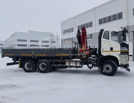 Бортовой FAW CA3250 с КМУ SunHunk K-238 на заднем свесе