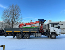 Бортовой Shacman (Shaanxi) X3000 c КМУ Kanglim KS2056 + сертифицированная люлька