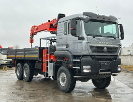 Бортовой HOWO T5G (6х6) 480 с КМУ Horyong HRS216