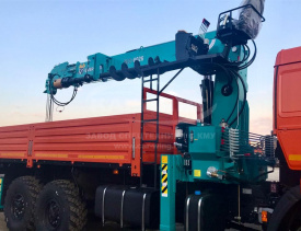 Буровая машина КАМАЗ 43118 с КМУ HKTC 8026A+буровая навеска